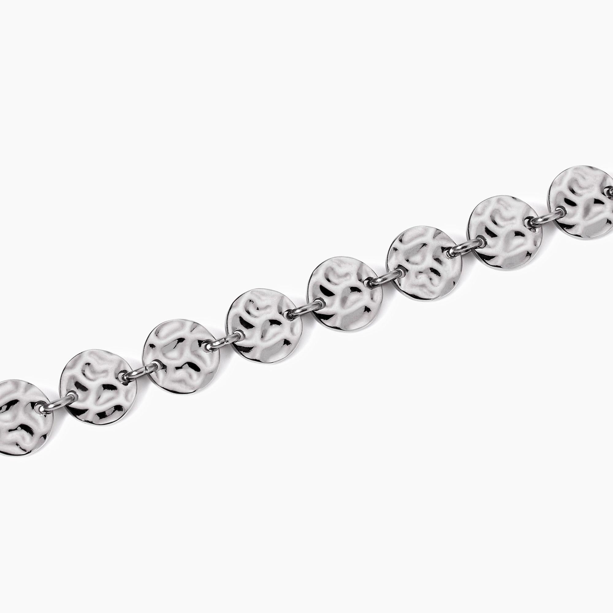 Bracciale con tondi effetto martellato