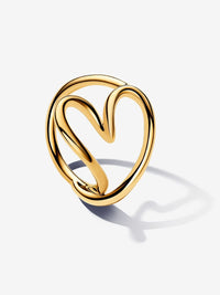 Anello Cuore Linea Sinuosa