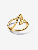 Anello Cuore Linea Sinuosa