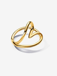 Anello Cuore Linea Sinuosa