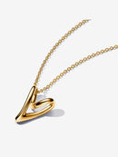 Collana Cuore Linea Sinuosa
