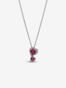Collana Doppi Cuori Rossi
