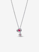 Collana Doppi Cuori Rossi