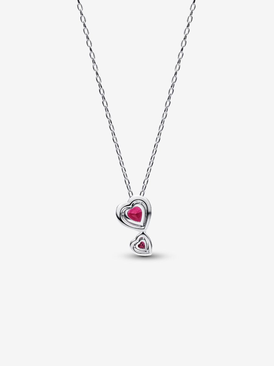 Collana Doppi Cuori Rossi