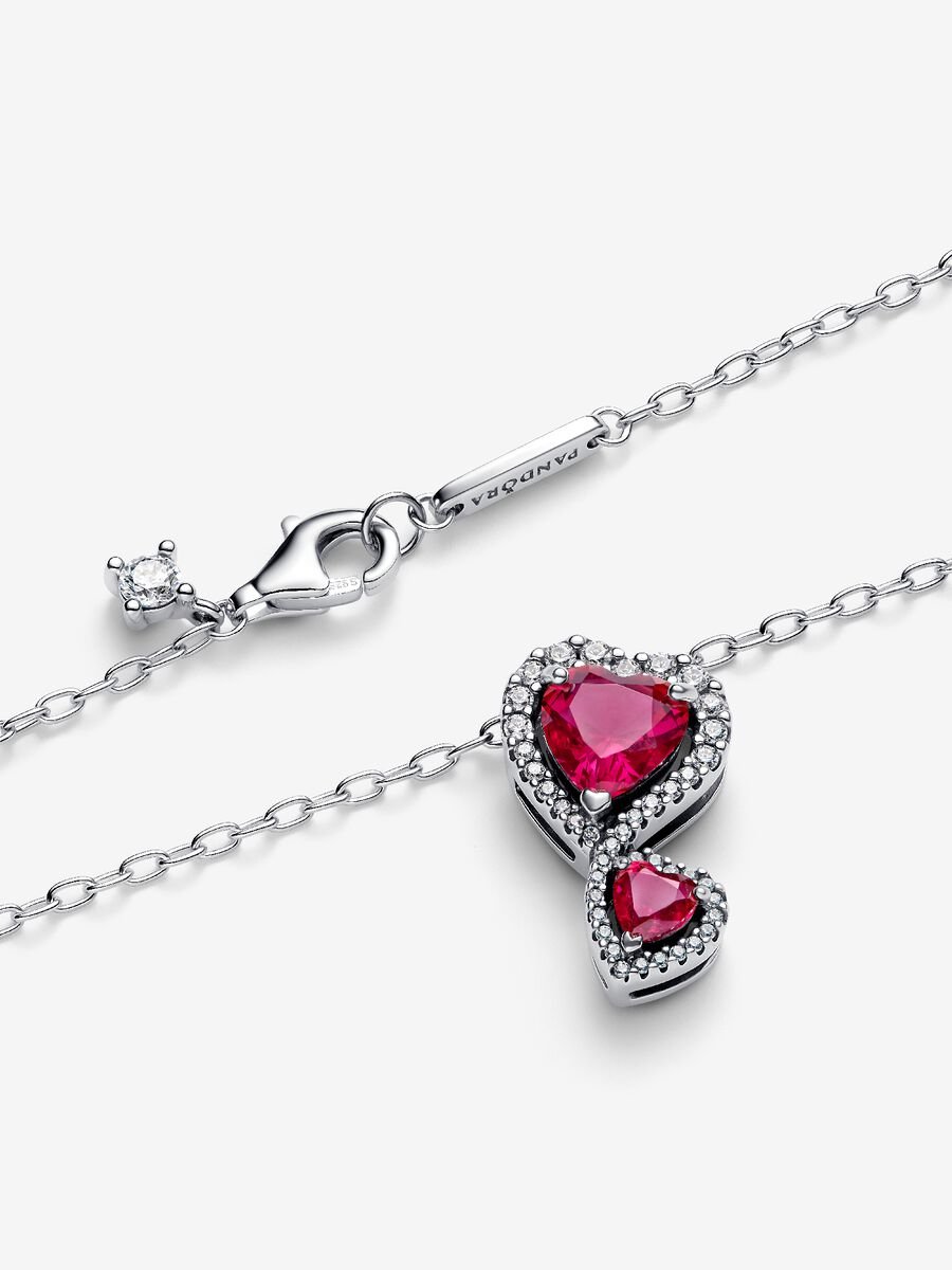 Collana Doppi Cuori Rossi