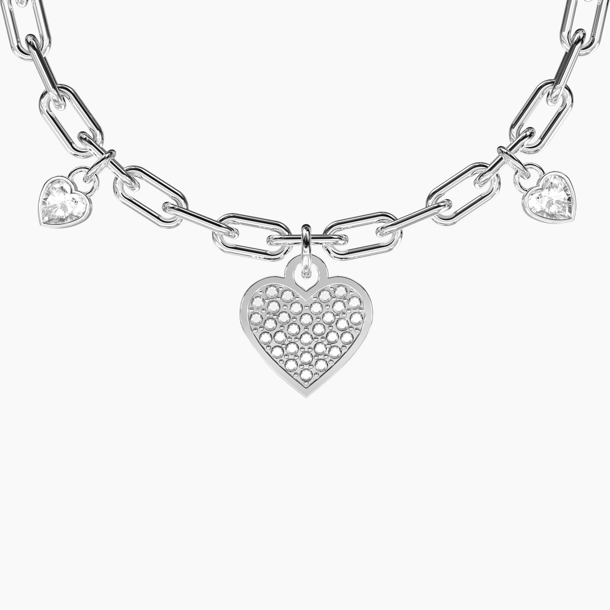Bracciale regolabile con ciondolo cuore