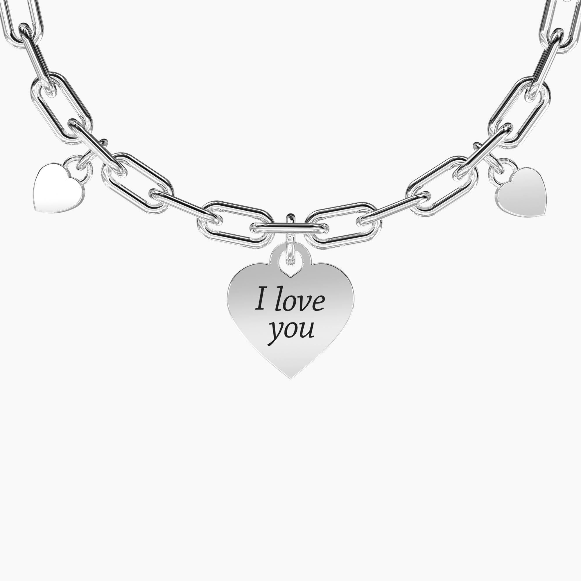 Bracciale regolabile con ciondolo cuore