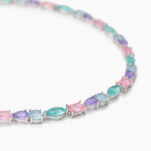 Girocollo con fusion stone multicolor