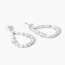 Orecchini in argento a goccia con zirconi