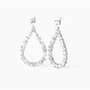 Orecchini in argento a goccia con zirconi