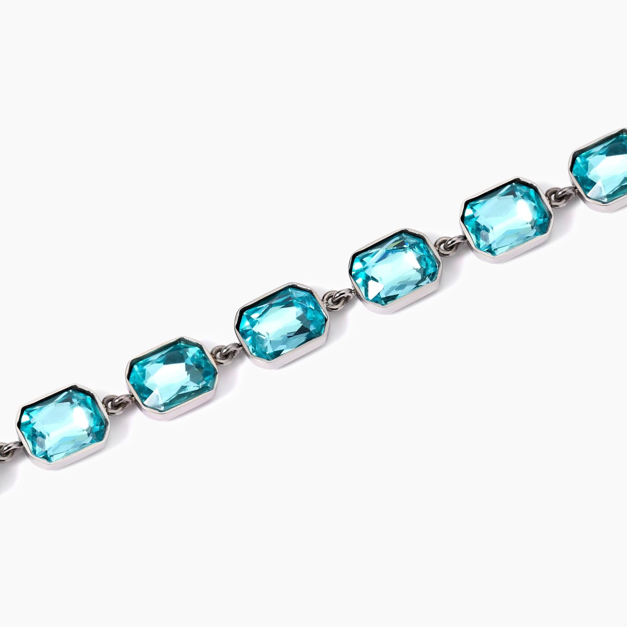 Bracciale con cristalli azzurri