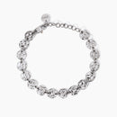 Bracciale con tondi effetto martellato