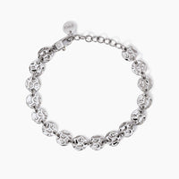 Bracciale con tondi effetto martellato