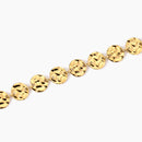 Bracciale dorato con tondi effetto martellato