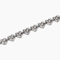 Bracciale con cuori effetto martellato