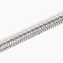 Bracciale con perle e tennis bianco