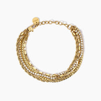 Bracciale dorato con tre catene