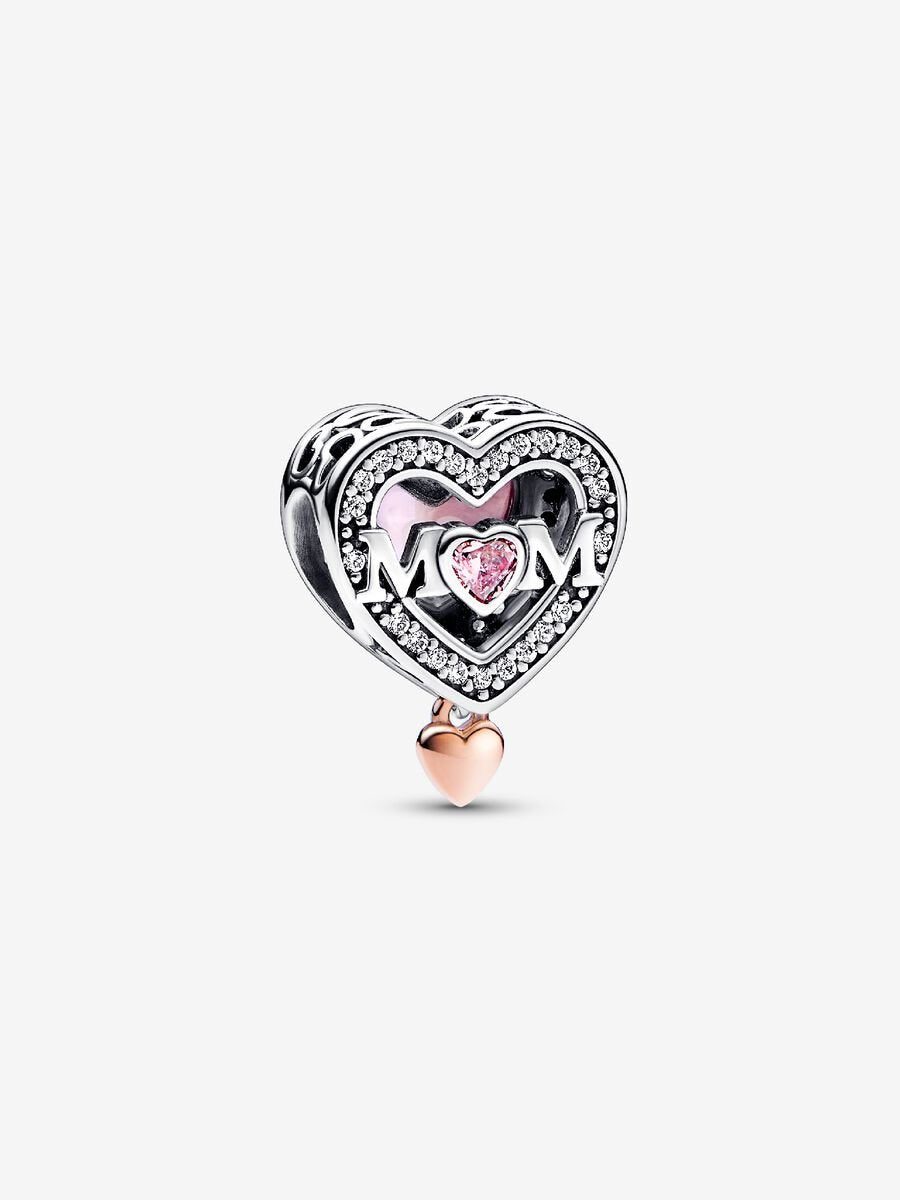 Charm Openwork Mamma con Cuore Pendente