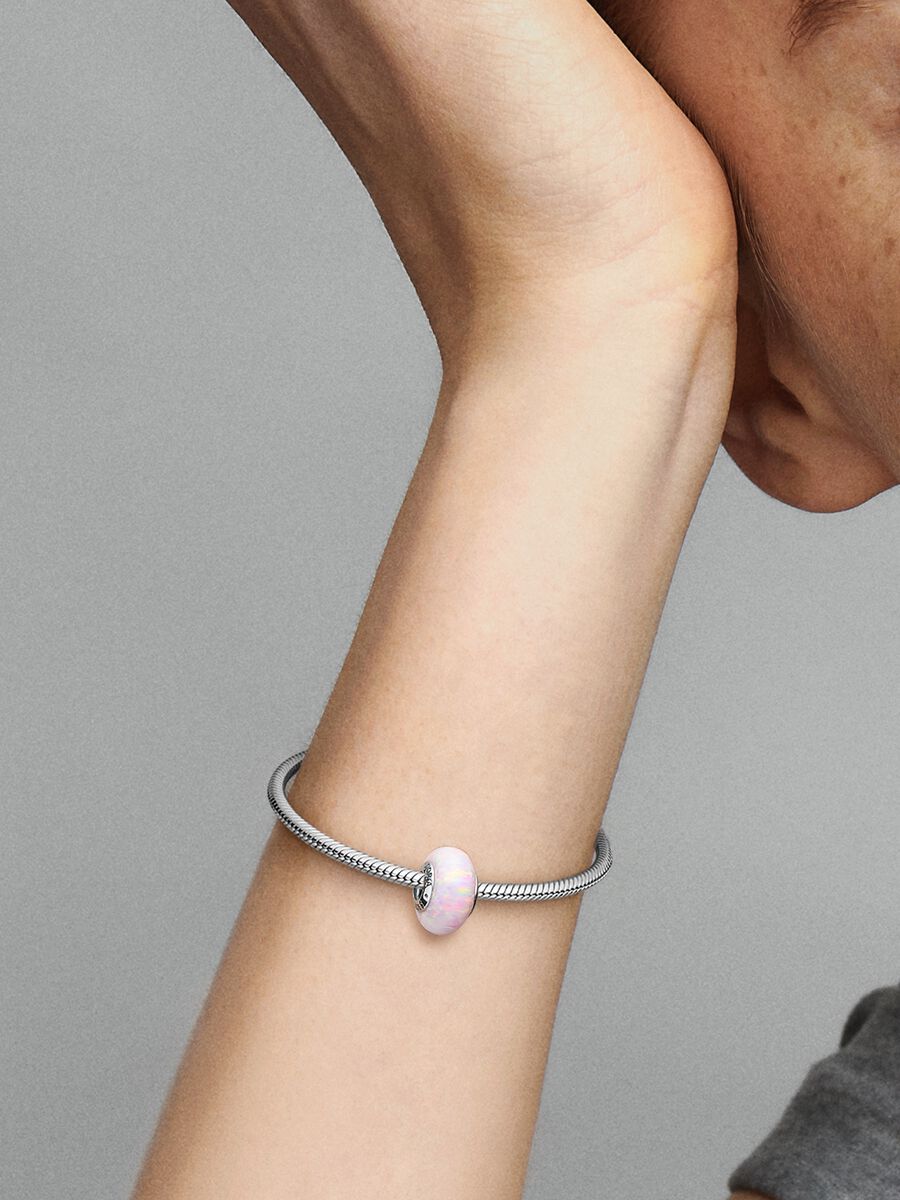 Charm Opale Glitter Rosa