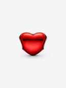 Charm Cuore Metallico Rosso