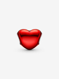 Charm Cuore Metallico Rosso