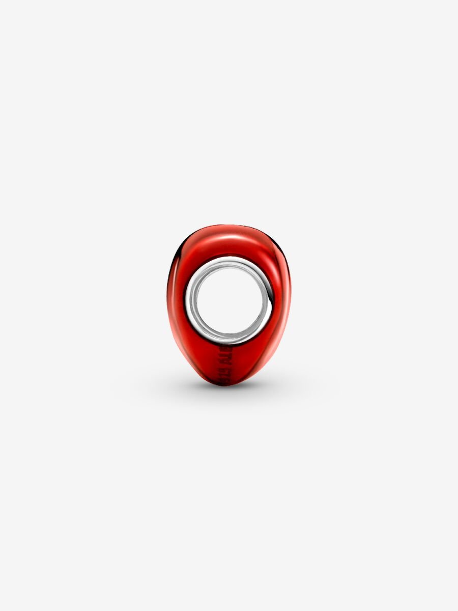Charm Cuore Metallico Rosso