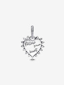 Charm Pendente Cuore Rosso con Freccia Girevole