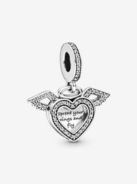 Charm Pendente Cuore e ali d’angelo