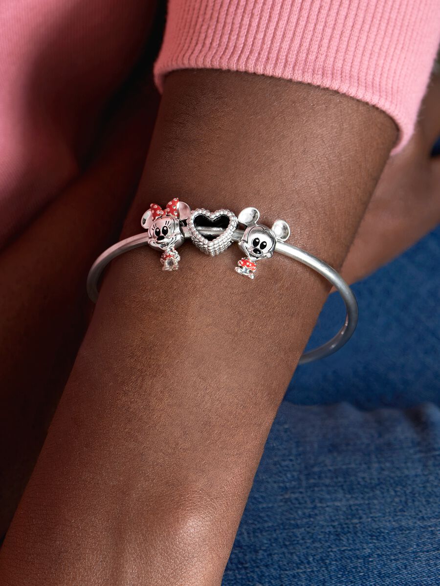 Disney, Charm Minnie con Vestito e Fiocco a pois