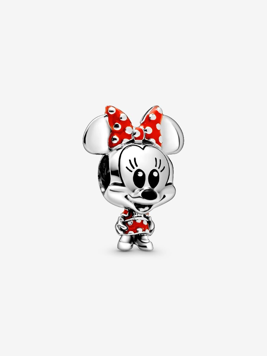 Disney, Charm Minnie con Vestito e Fiocco a pois