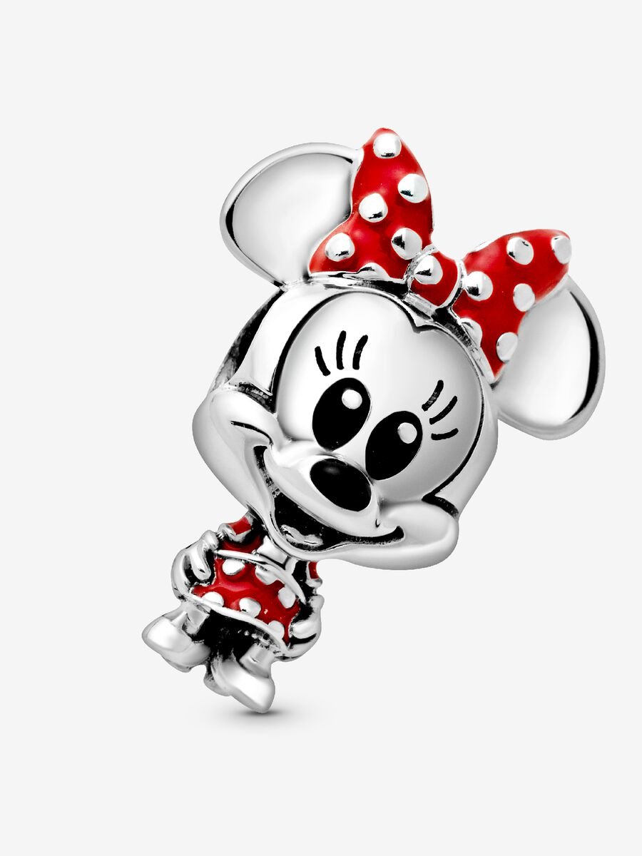 Disney, Charm Minnie con Vestito e Fiocco a pois