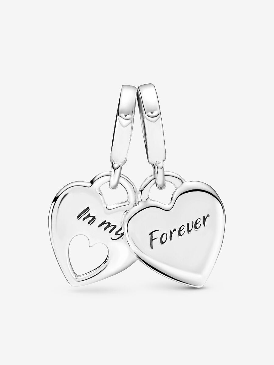 Charm Pendente Cuori Mamma e Figlia divisibile