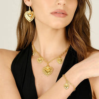Bracciale Charm con Sacro Cuore Dorato
