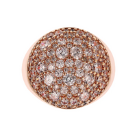 Anello Chevalier con Tondo Pavé in Cubic Zirconia