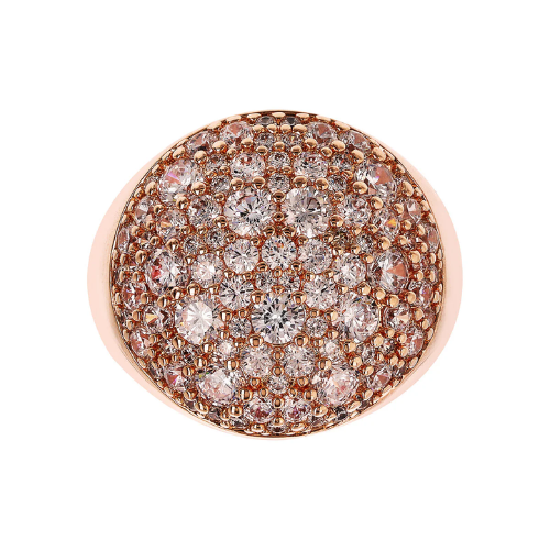 Anello Chevalier con Tondo Pavé in Cubic Zirconia