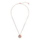 Collana Catena Rolo con Ciondolo Tondo Traforato e Pavé in Cubic Zirconia