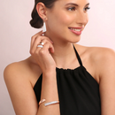Bracciale Rigido Contrarié con Pavé in Cubic Zirconia