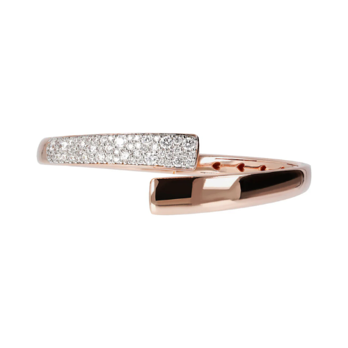 Bracciale Rigido Contrarié con Pavé in Cubic Zirconia