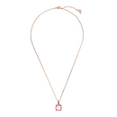 Collana Catena Rolo con Prisma Gem Quadrata e Pavé