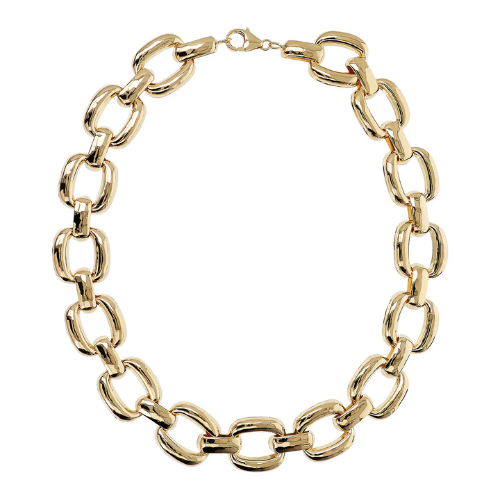 Collana Girocollo Maxi Maglie Quadrate Martellate