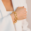 Bracciale Maxi Maglie Quadrate Martellate