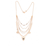 Collana multifilo con cuore