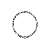 Bracciale Catena Figaro con Maglia Corda