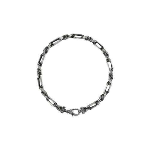 Bracciale Catena Figaro con Maglia Corda