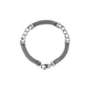 Bracciale con Catena Grumetta e Doppia Catena Spiga