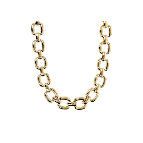 Collana Girocollo Maxi Maglie Quadrate Martellate