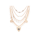 Collana multifilo con cuore