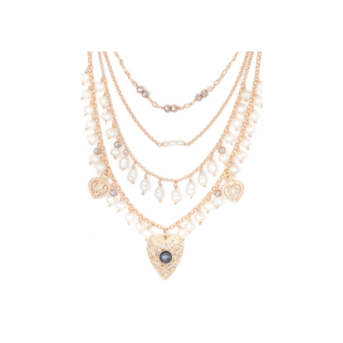 Collana multifilo con cuore