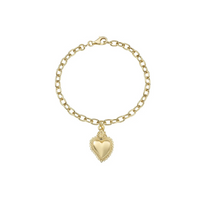 Bracciale Charm con Sacro Cuore Dorato