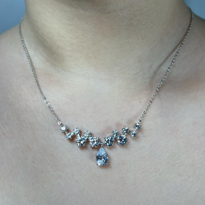 Collana fantasia con zirconi